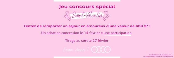 Audi Hazebrouck AUTO-EXPO - Participez à notre jeu concours Saint Valentin !
